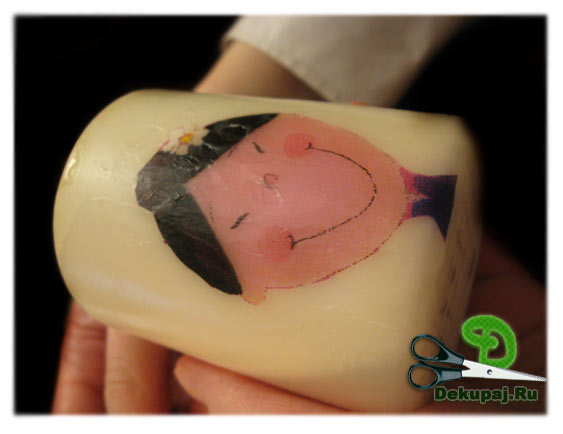 Декоративная свеча - мастер-класс Декоративная свеча - мастер-класс