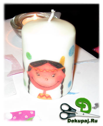 Замечательная декоративная свеча своими руками Замечательная декоративная свеча