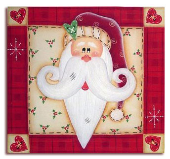 Новогодняя салфетка для декупажа с Дедом Морозом Новогодняя салфетка для декупажа