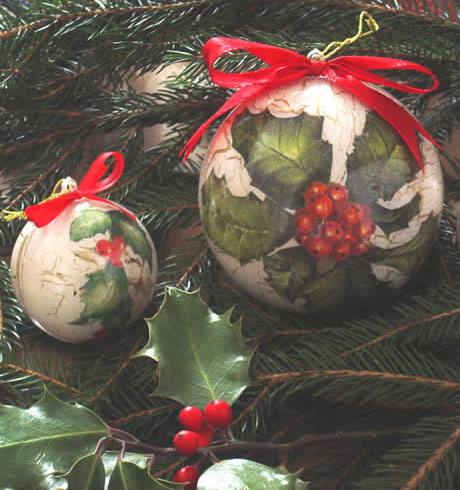 Декупаж -  новогодние шары Декупаж -  новогодние шары